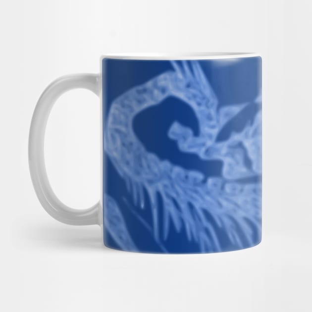 Dinosaur Fossil Blue Cyanotype by RaizePeace